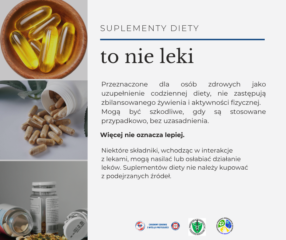 Grafika - Suplementy diety to nie leki